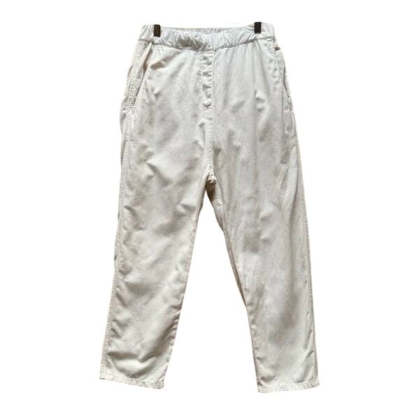 NEW! Nili Lotan S Slouchy Casablanca Pants Elastic Waist Crop Eggshell White 4 6 - Picture 2 of 12